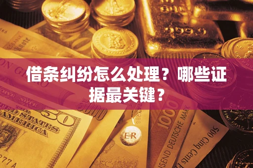 济南借条纠纷怎么处理？哪些证据最关键？