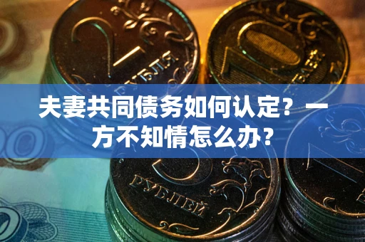 济南夫妻共同债务如何认定？一方不知情怎么办？
