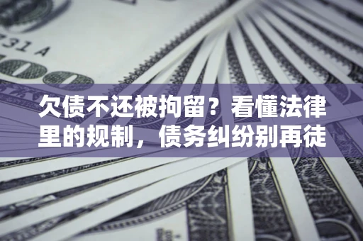 济南欠债不还被拘留？看懂法律里的规制，债务纠纷别再徒劳奔波